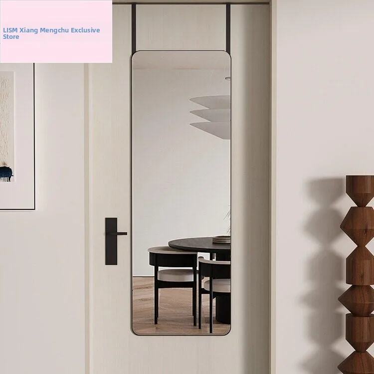 Full-Length Wall-Mounted Mirror Self-Adhesive Bedroom Door Hanging Student Dormitory Home Use Creative Cultural Makeup Mirror