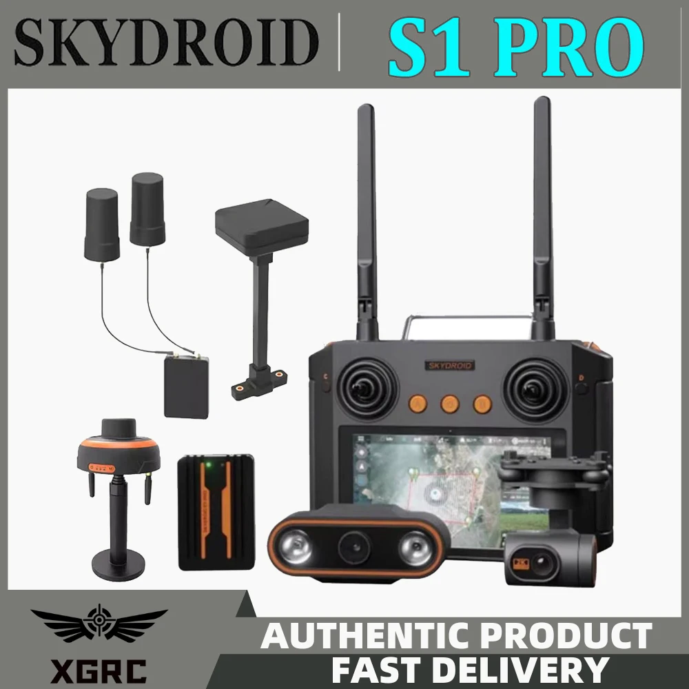 Skydroid-S1 Pro Sistema de Controle Elétrico, Transmissão de Vídeo 1080p, Controle Remoto Multi-Expansão, Câmera LED para Carro RC, Barco, Drone