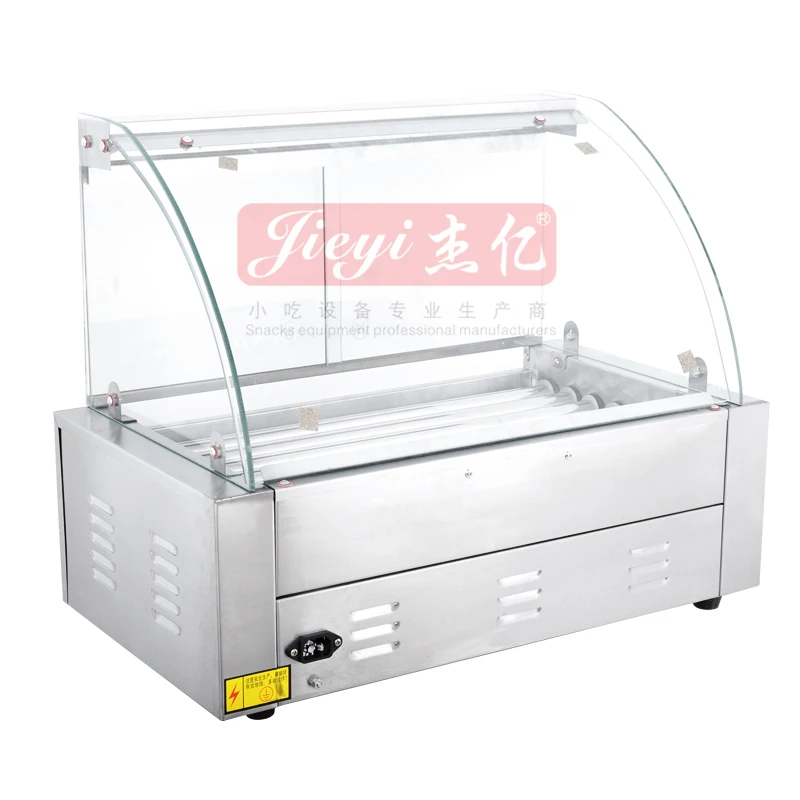 

Hot Sale Bread Steamer Warmer Chinese Automatic Sausage Grill Machine Commercial Hot Dog Maker Electric Hotdog Roller CE