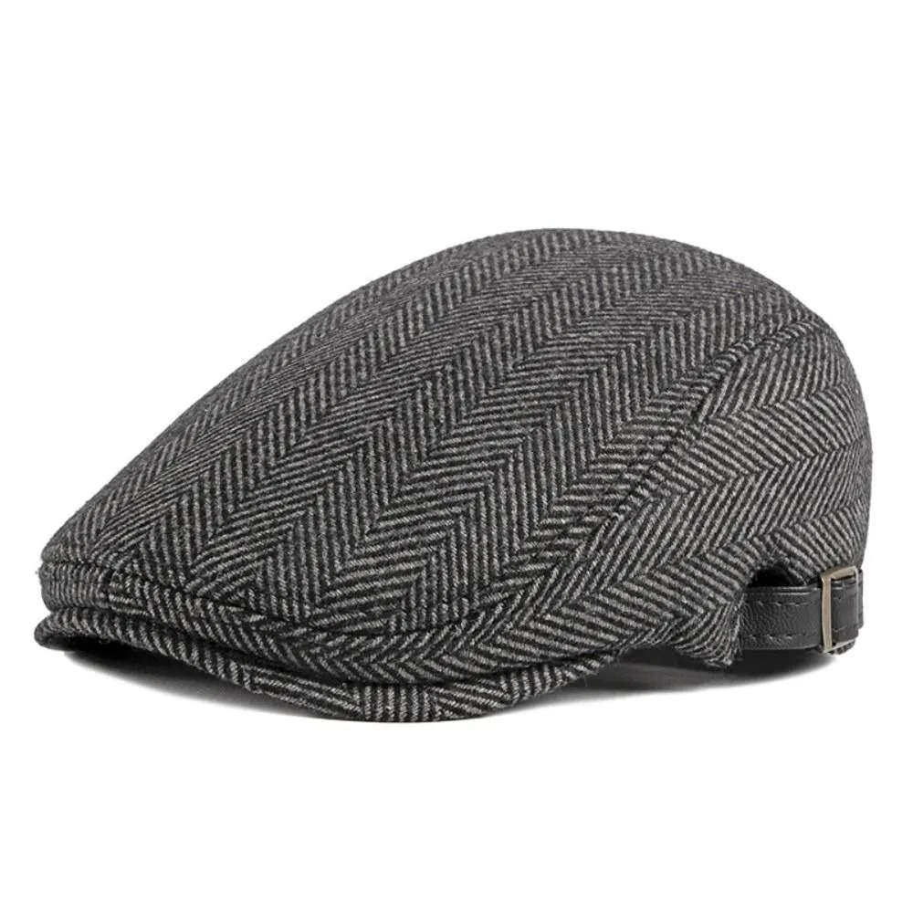 Fashion Cotton Check Pattern Beret Retro Warm Male Hat Plaid Breathable Painter Cap Girls