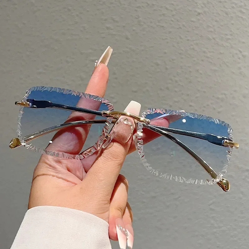 Modische Luxusmarken-Designer-Sonnenbrille für Damen und Herren 2026, Leopardenmuster, randlos, Vintage, elegant, trendig, niedlich, UV400-Schutz, Brillen