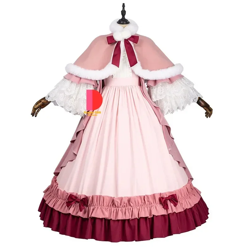 Viictoriique De Bloiis Anime Gosiick Cosplay Kostuum Roze Jurk Meid Lolita Hot Koop Uniform Mantel Boog voor Vrouwen Comic Con Party