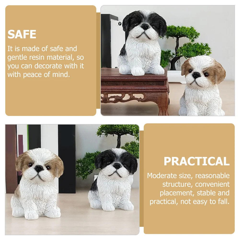 Outdoor Toys Ornaments Exquisite Desktop Home Craft Decor Adornment Artwork Creative Dog Resin