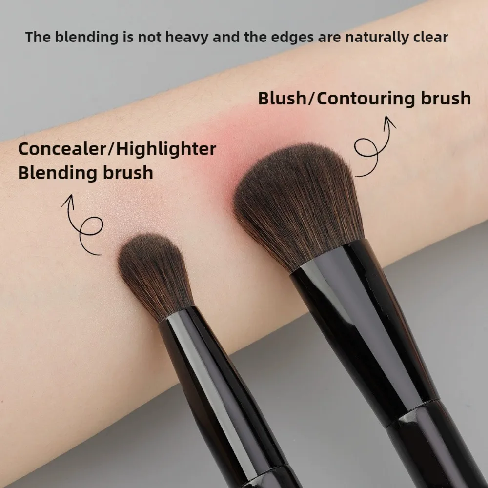 Doppelkopf-Make-up-Pinsel, 2-in-1-Rougepinsel, Concealer, Textmarker, Puderpinsel, Blending, Konturierungspinsel, Beauty-Make-up-Tools