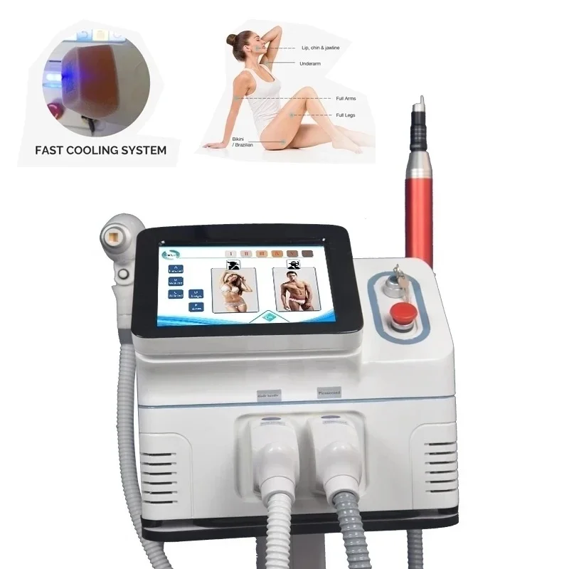 2000W Professional Diode 1200 808 755 Painless Tattoo Removal Freezing Spot Hair Removal Equipment