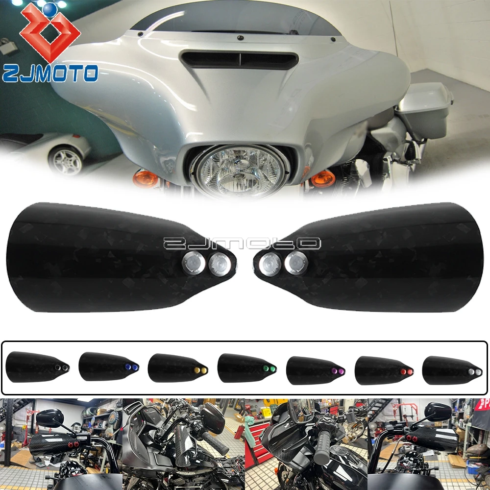 

Для Harley Touring Electra Glide FLHT FLHTP Street Glide FLHX FLHXS 14 + карбоновая защита рук для мотоцикла, защита руля