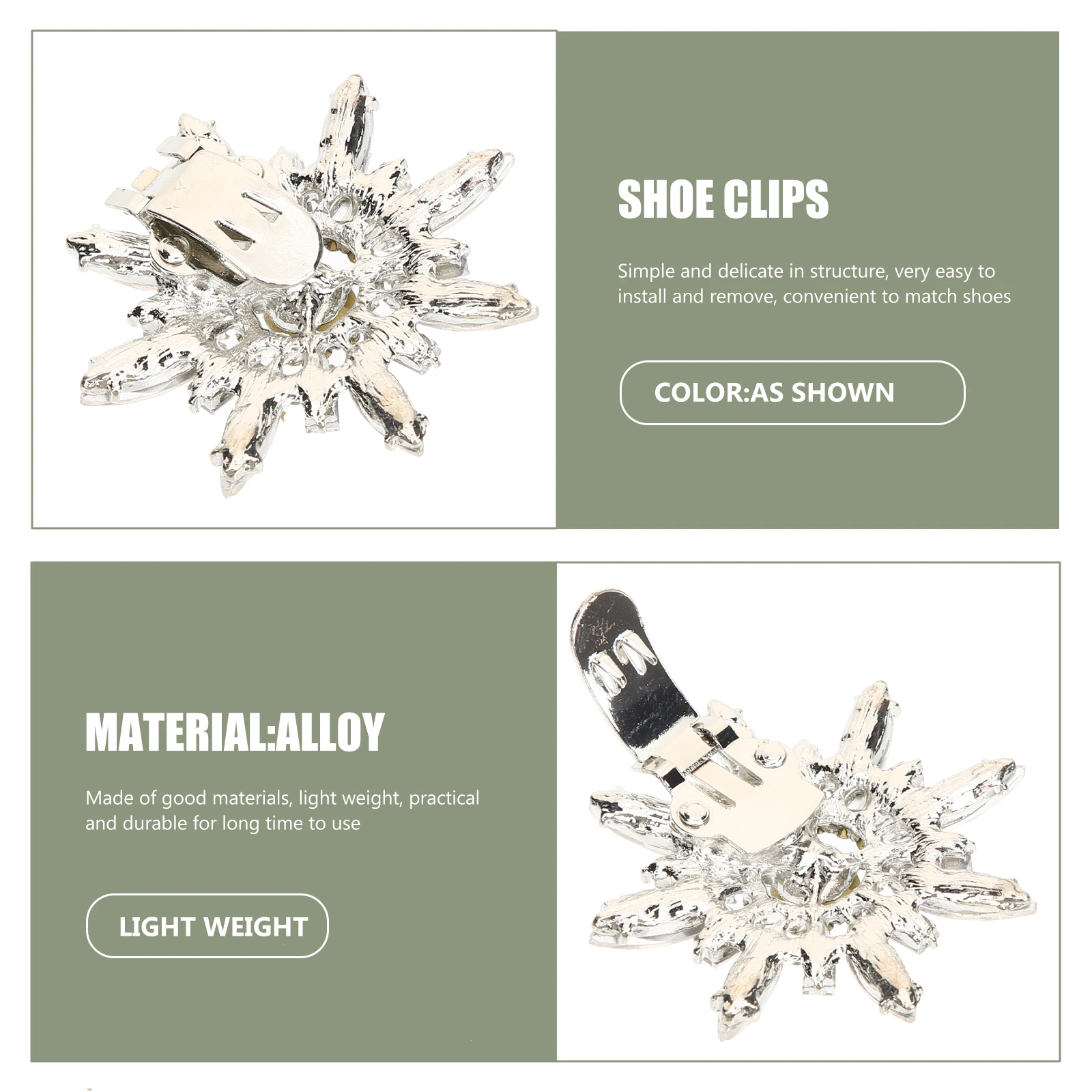 

Rhinestone Buckle Wedding Shoe Clips Shoes Decorations Boy Jewelry Charm Fasteners Alloy for Birthday