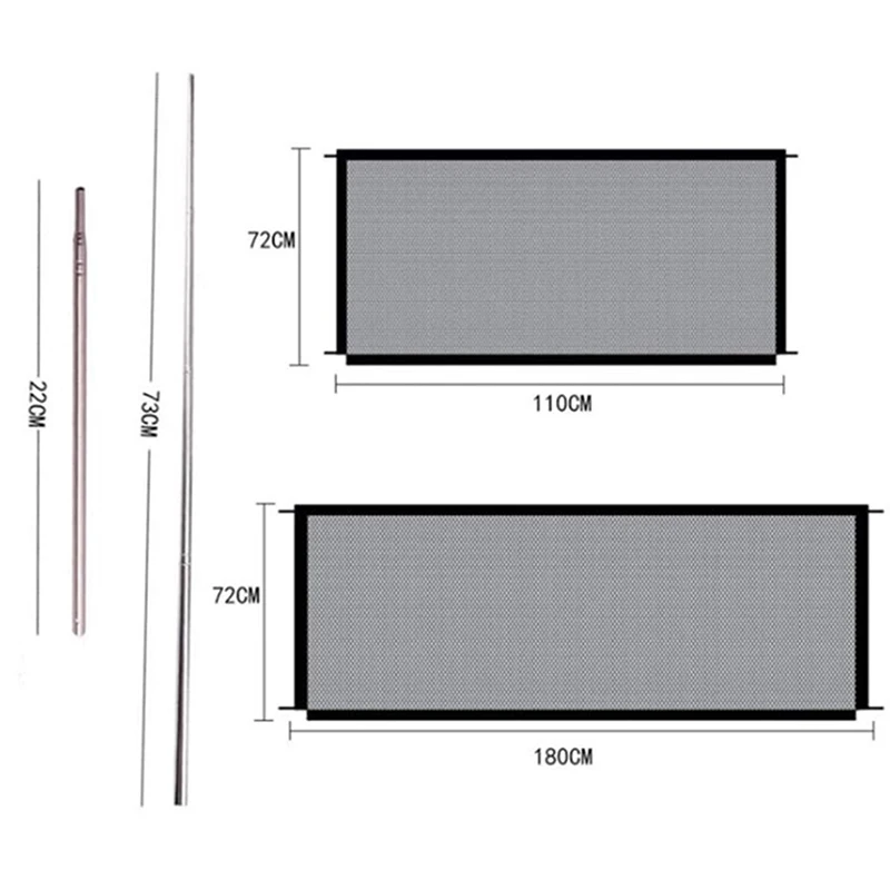 Portable Pet Barrier Fences Folding Breathable Mesh Dog Gate Pet Separation Dogs Baby Safety Fence