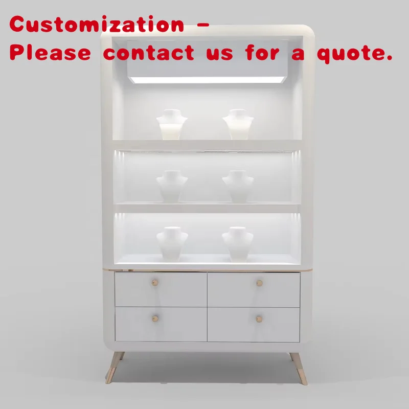 

Изготовленный на заказ. Высококачественный роскошный шкаф для ювелирных изделий из нержавеющей стали на заказ и витрина Стеклянный шкаф-витрина Ювелирный магазин