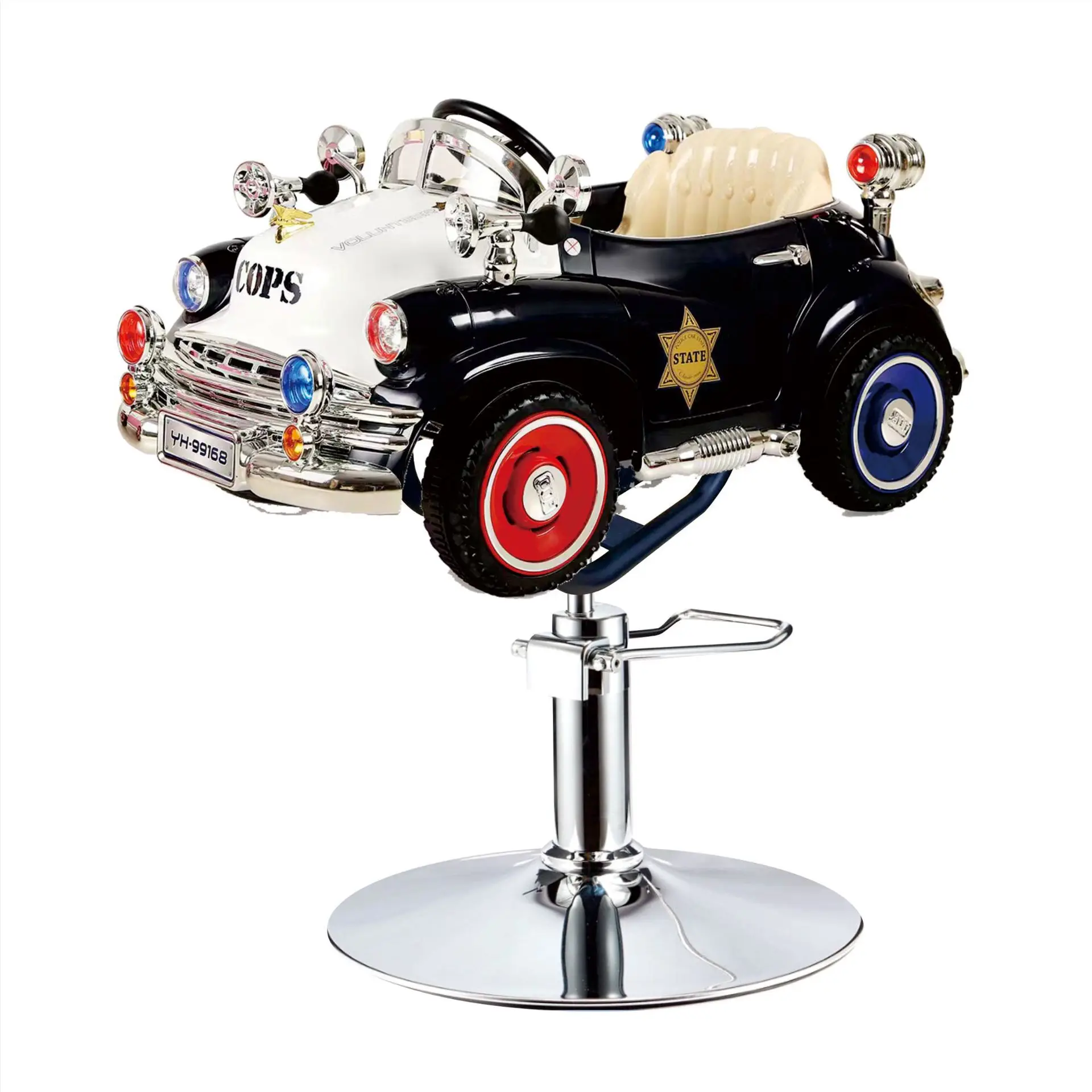 

New Modern Simple Beauty Hair Salon Chair Children's Cartoon Car Lifting Seat Cutting Perm Haircut Chair Wholesale