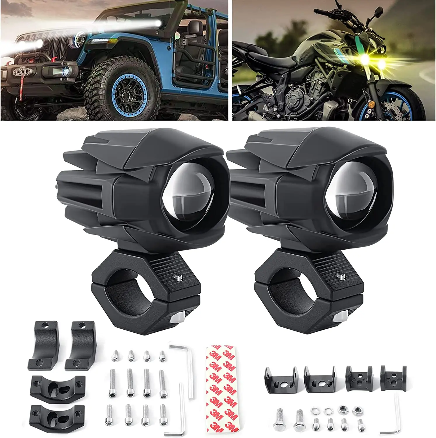 Motorcycle Auxiliary Lights LED Spot Driving R1200GS Fog Lights Turn Signal DRL For R1200GS F800GS K1600 Fits Fog Lamps