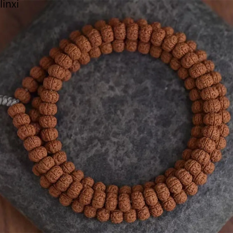 Natural Stake First Generation Old Tree King Flat Thin Double Coiling Pattern Small Vajra Bodhi 10