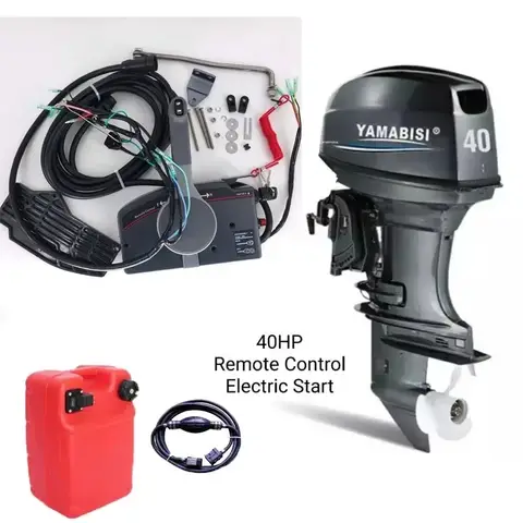 船外機,ショートシャフト,ティラーまたはリモートコントロール,完全構成,低騒音,29.4kw,703cc,40hp,2ストローク