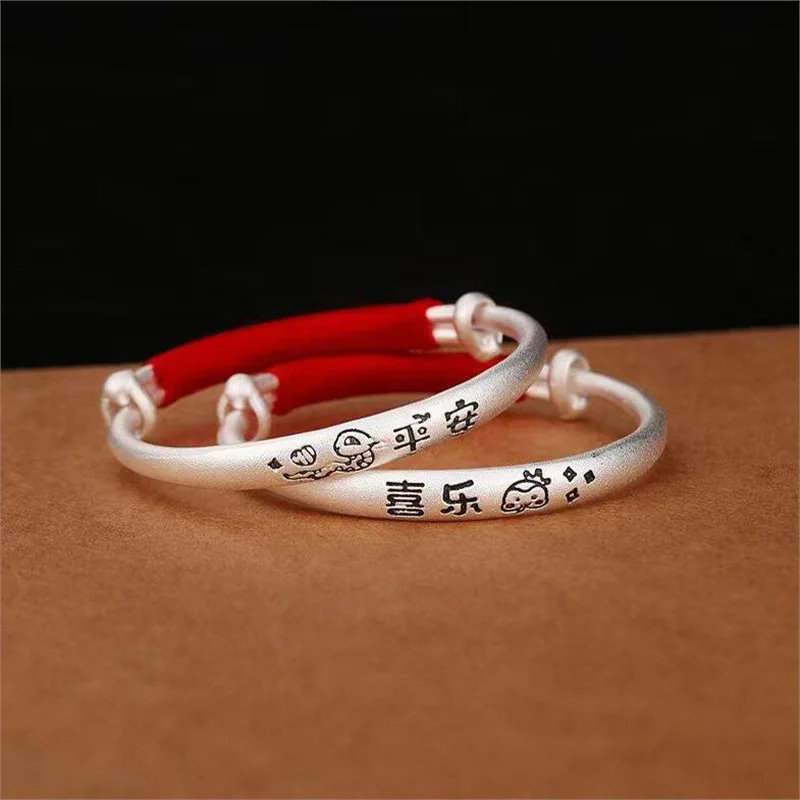 

Bracelet 999 Solid Silver Pair Fashionable Versatile Style