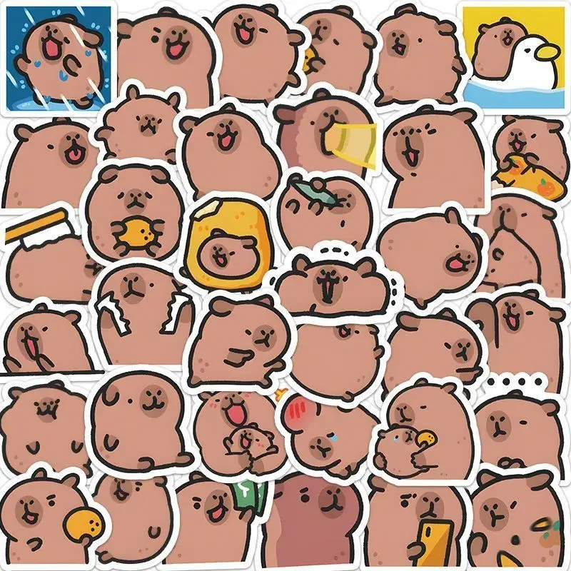 10/30/50pcs cartoon cute kapibara capybara stickers dolphin  simple paste painting waterproof