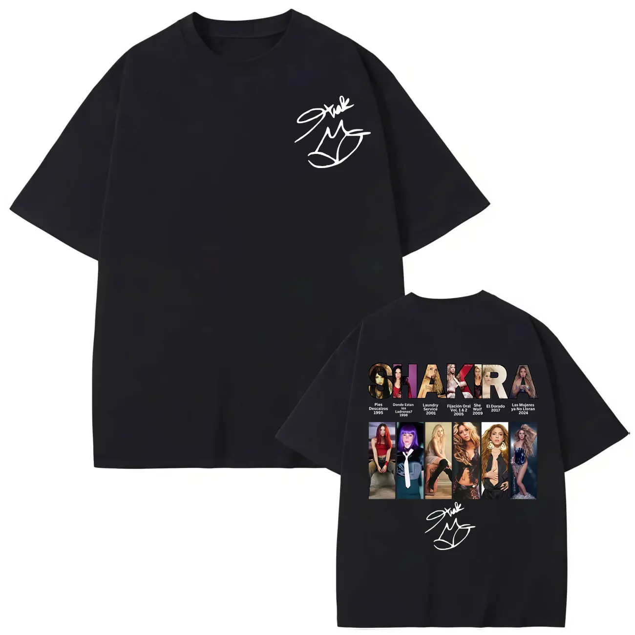

Singer Shakira Music Album Merch T-shirts High Quality Fashion Oversized T-shirt Men Women Harajuku Y2k Short Sleeve T Shirts