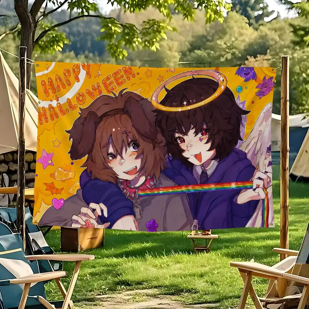 Cartoon One Wheat Mark Will Mike Flags flag For Decoration Outdoor Picnic Hanging Home Camping Party Banner