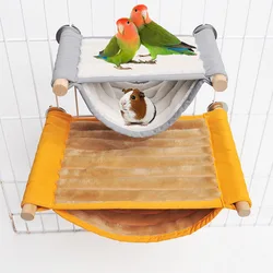 Pet Hanging Hammock Warm Nest Bed Removable Washable Parrot Bird Cage Perch For Parrot Hamster House Accessories