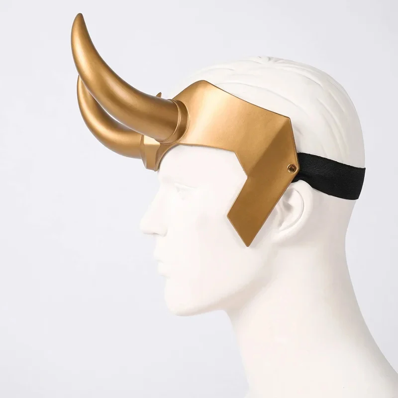CyRagnarok Loki Helmet Horns Latex Crown Mask Halloween Cosplay Costume Props for Adult Men Women Anime view 3