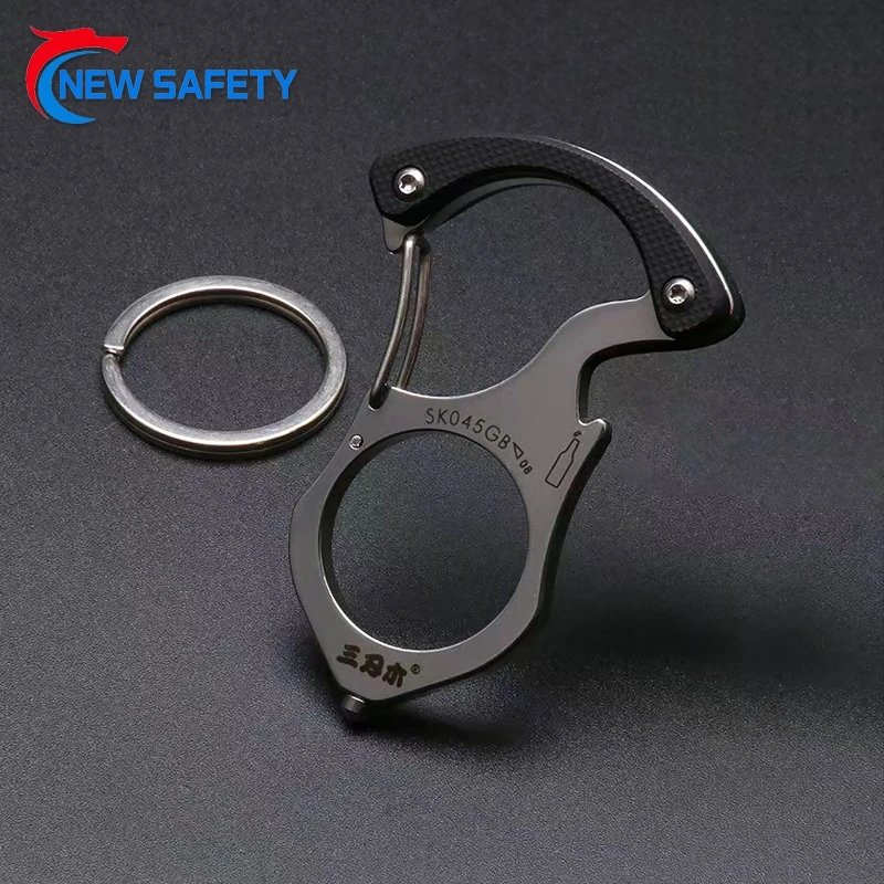 Multi-Functional Self Defense Keychain Bottle Opener Keyring Stainless Steel Emergency Glass Breaker Survival Supplies