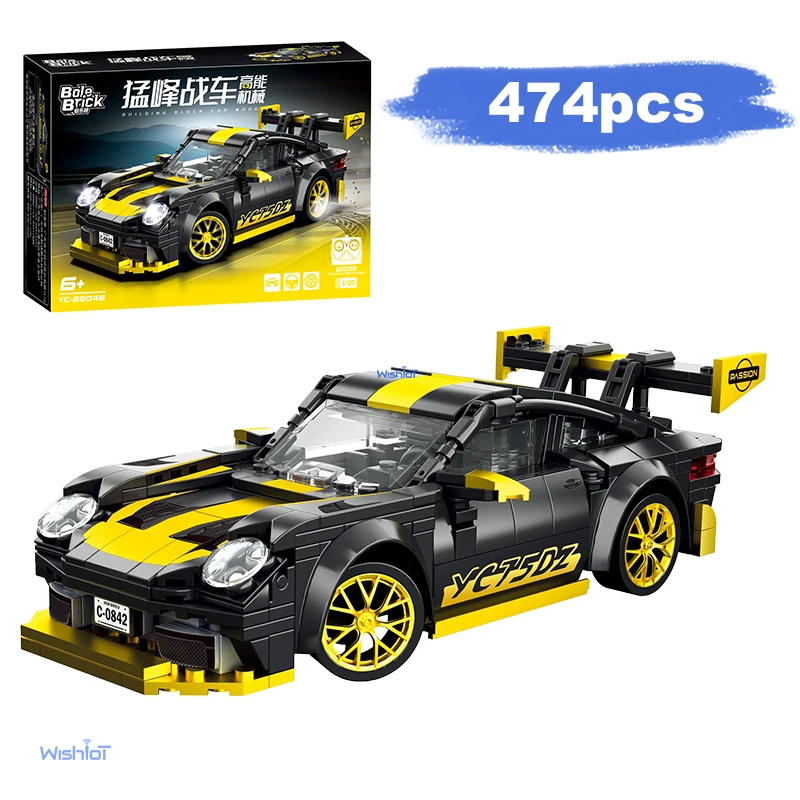 YC 23046 Meng Feng Chariot 1:20 RC Sportwagen Modell 474 Stück Bausteine Ziegel Montage Spielzeug für Jungen Weihnachtsgeschenk
