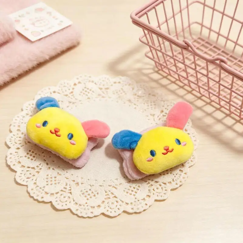 Japanese Kawaii Cartoon Flower Rabbit Wristband Plush Toy Makeup Clean The Face Elastic Wristband Moisture Proof Holiday Gifts
