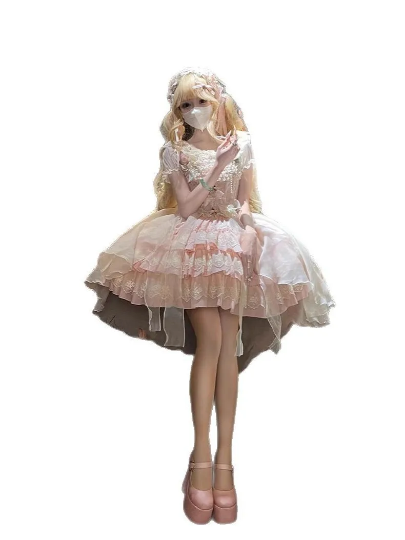 فستان الأميرة Zhijinyuan لوليتا الكلب قصير الباليه نمط لوليتا فستان JSK لوليتا