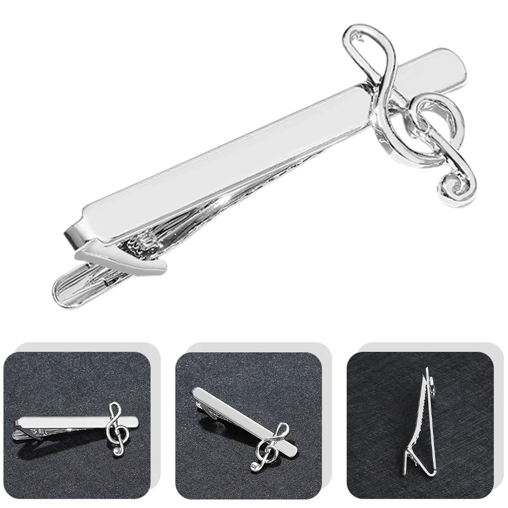 2pcs Musical Note Tie Clips Suit Tie Pinch Clips Tie Clasps Tie Bars for Men metal tie clips tie clips for suit