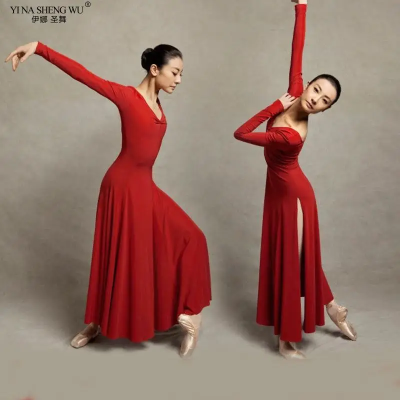 Vestido de valsa padrão feminino, vestidos de dança moderna, roupas tango para adultos