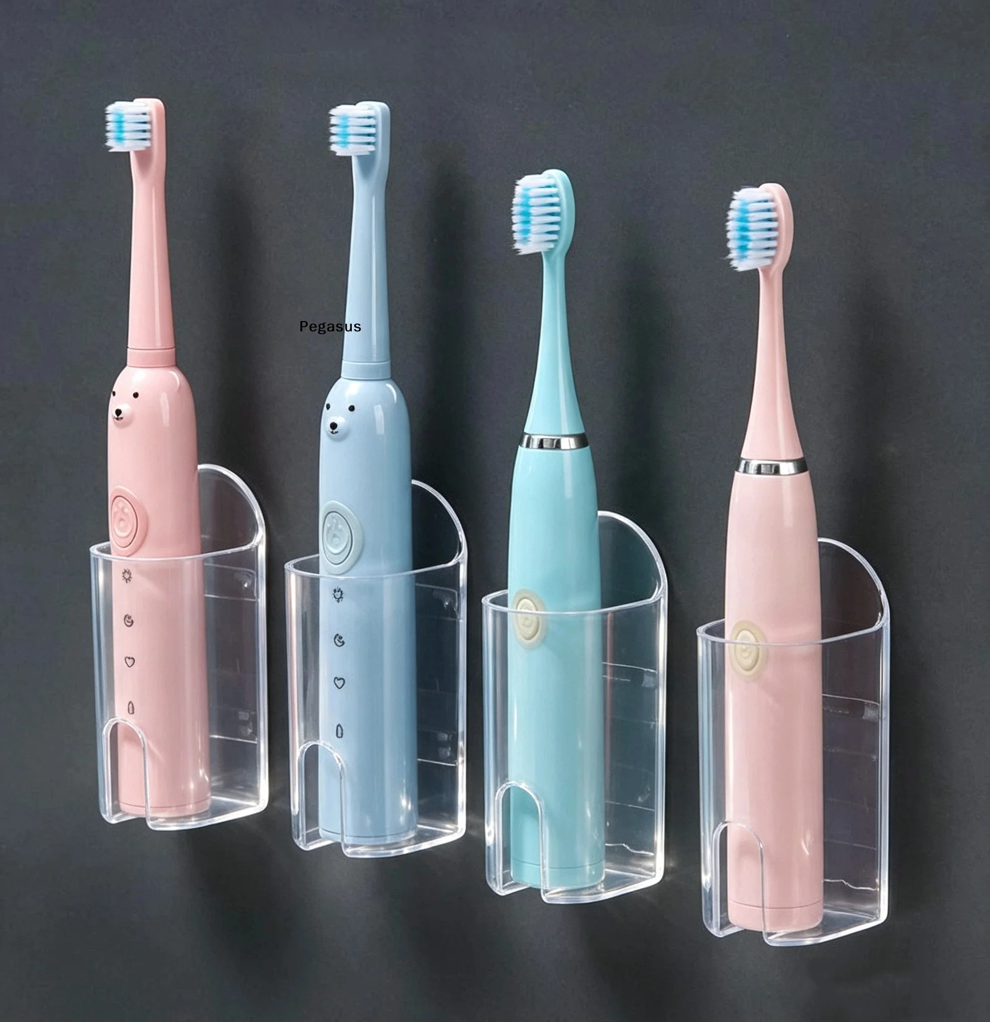 [S]1Pc Electric Toothbrush Holder Toothbrush Hanging Rack Wall-mounted Toothbrush Storage Base Tooth Care Storage Stand