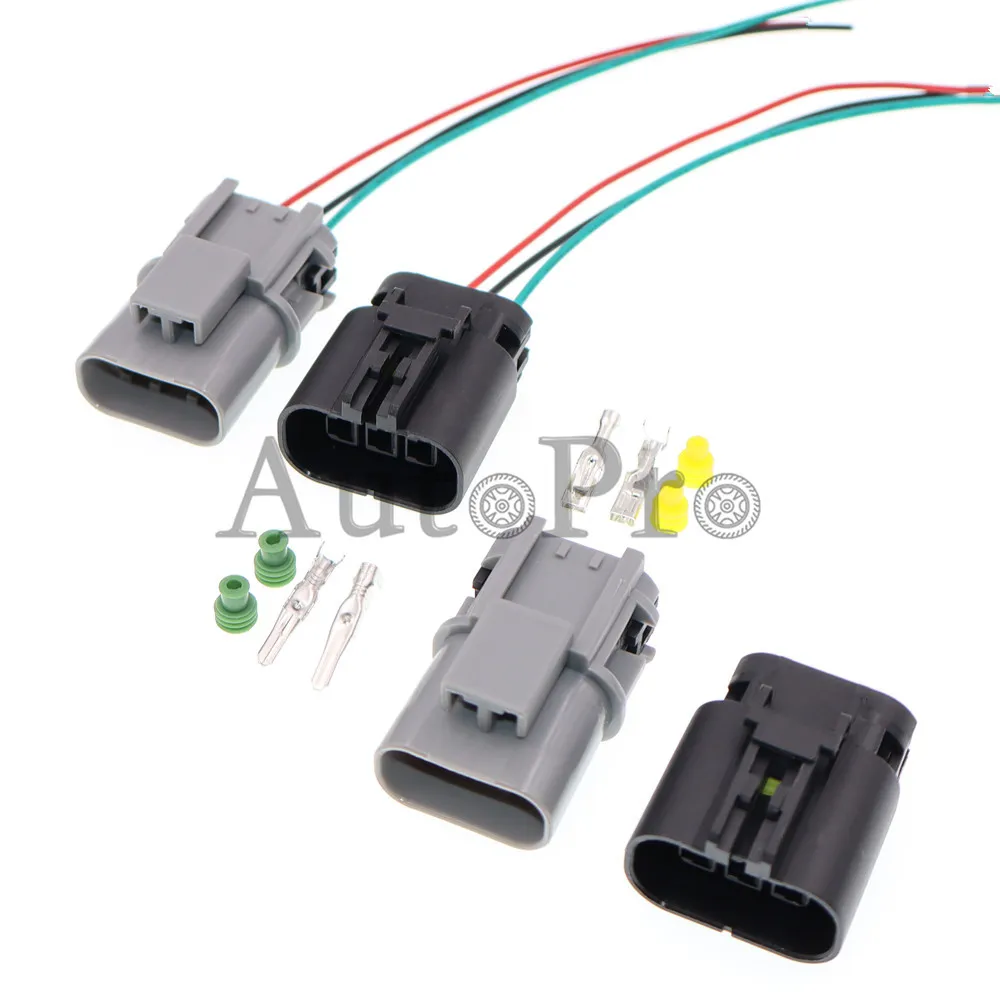 1 Set 3 Hole 7223-1834-40 7122-1834-40 2.8mm Car Ignition Coil Plug AC Assembly Car O2 Oxygen Sensor Socket Plugs For Nissan