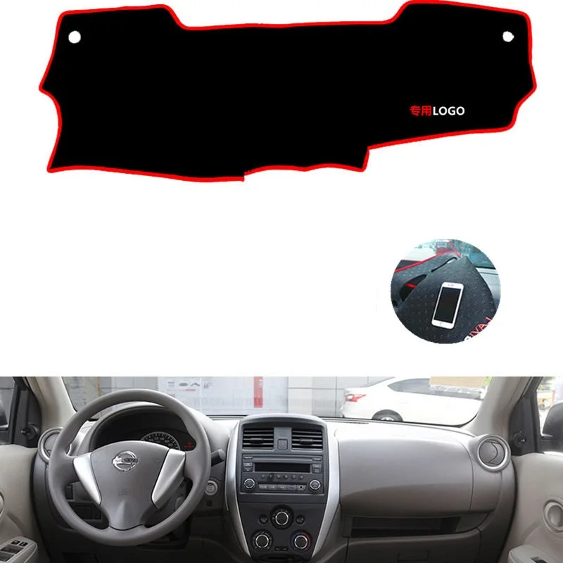 For Nissan Sunny  2011 2012 2013 2014 2015 2016 2017 2018 2019 NonSlip Dashboard Cover Mat Instrument Carpet Car Accessories