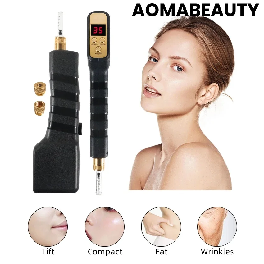 Stylo d'injection de remplissage des lèvres à l'acide hyaluronique électrique, stylo atomiseur sans illac, seringue à eau antidéformable, 2 en 1, 0.3 ml, 0.5ml