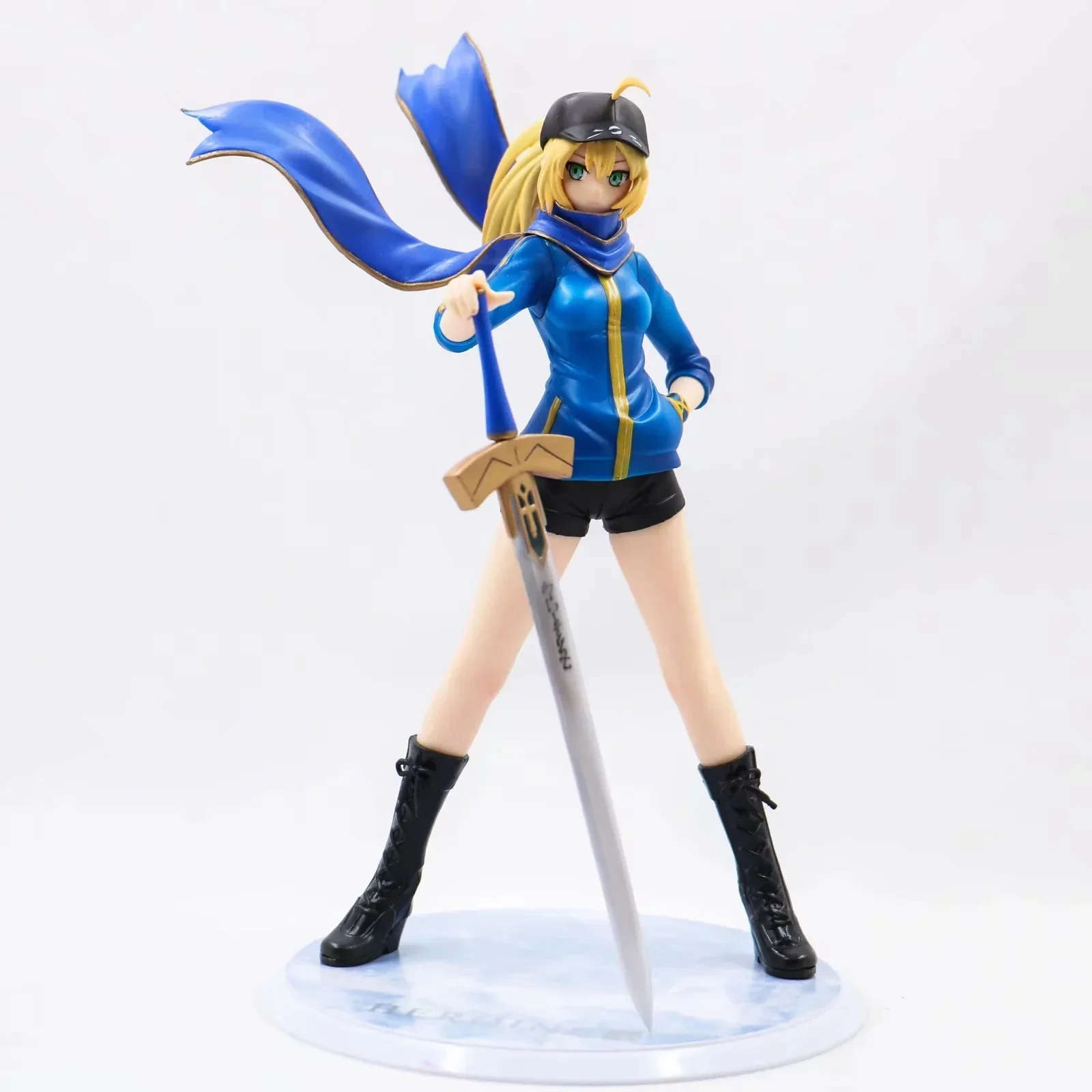 Game anime figurs Fate heroine X night Saber sportswear Saber model ornaments box hand do