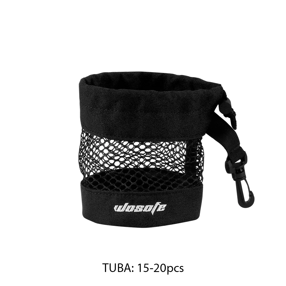 1pc Black Golf Ball Pouch Bag, with High Quality Mesh Nylon and Hanging Plastic Clip,Convenient To Hang On Golf Bag