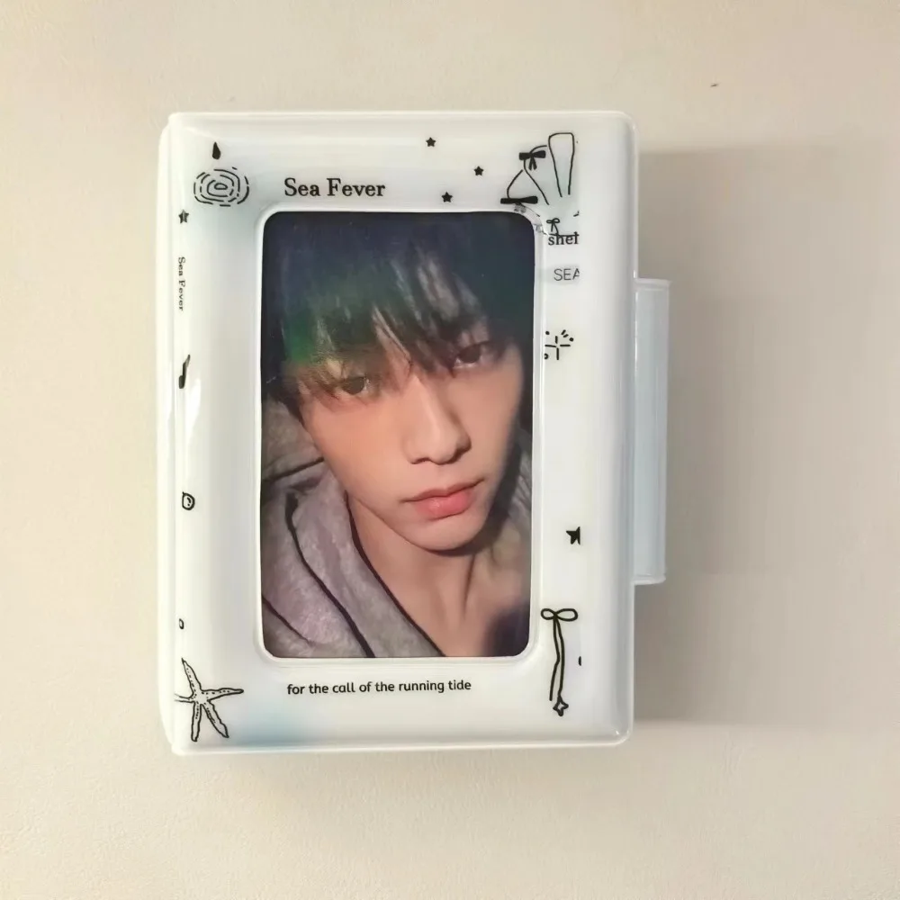 

INS Shining Shell Series Love Card Album 3 Inch Mini PVC Photocard Binder with 20 Internal Pages Postcard Book