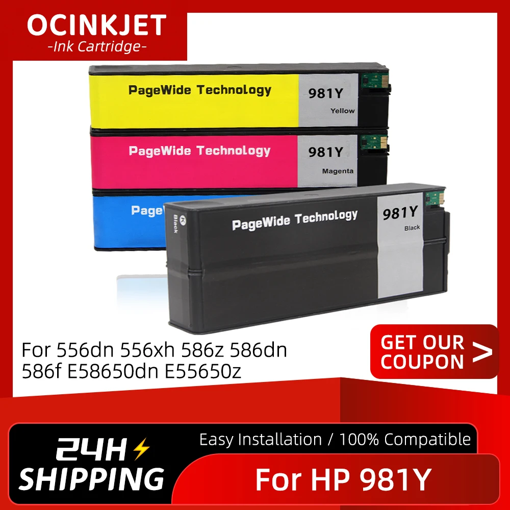 

981Y 981y For HP Ink Cartridge Compatible For 556dn 556xh 586dn 586z 586dn 586f E58650dn E55650z Printers With Pigment Ink