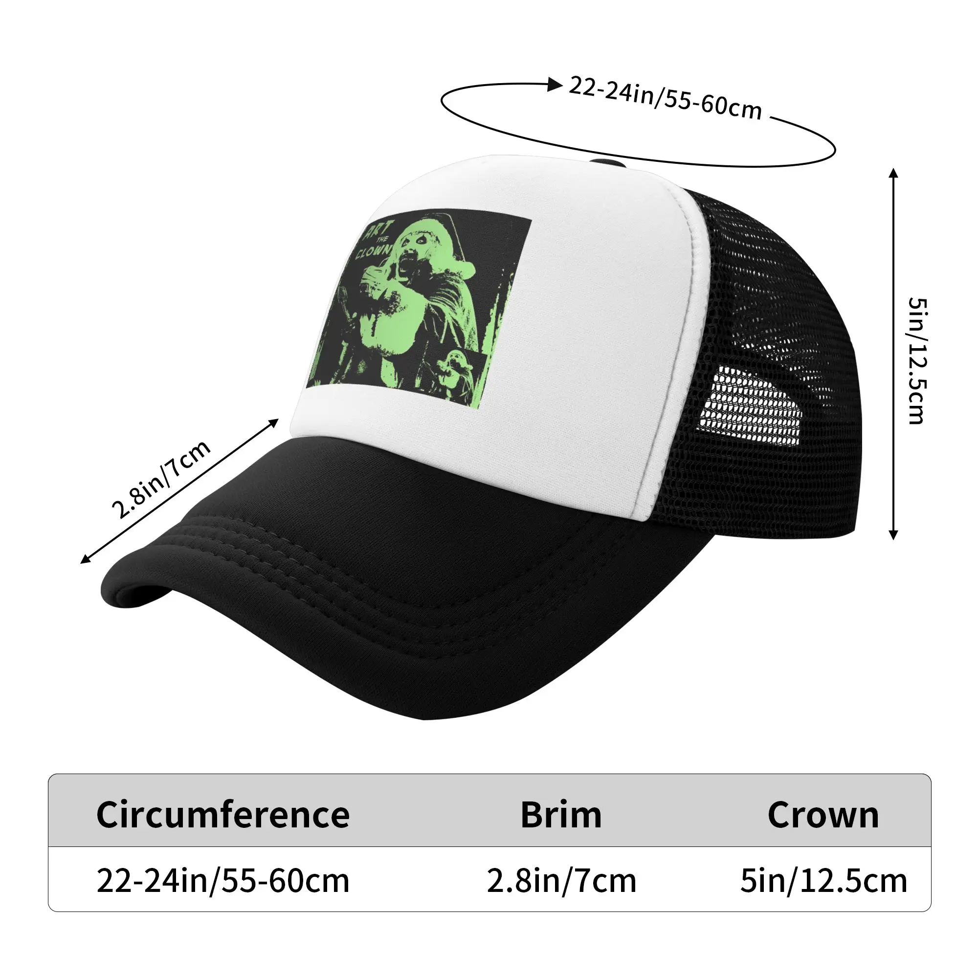 Kunst Der Clown Sun Hats Terrifier Couple Women Mesh Trucker Hat Sunscreen Print Outdoor Gym Baseball Caps Birthday Present