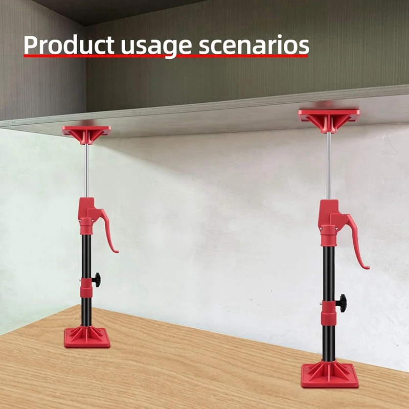 A95I-Cabinet Jack Support Bar, 2-Pack Adjustable Quick Support System Bar, Telescoping Third Hand Tool