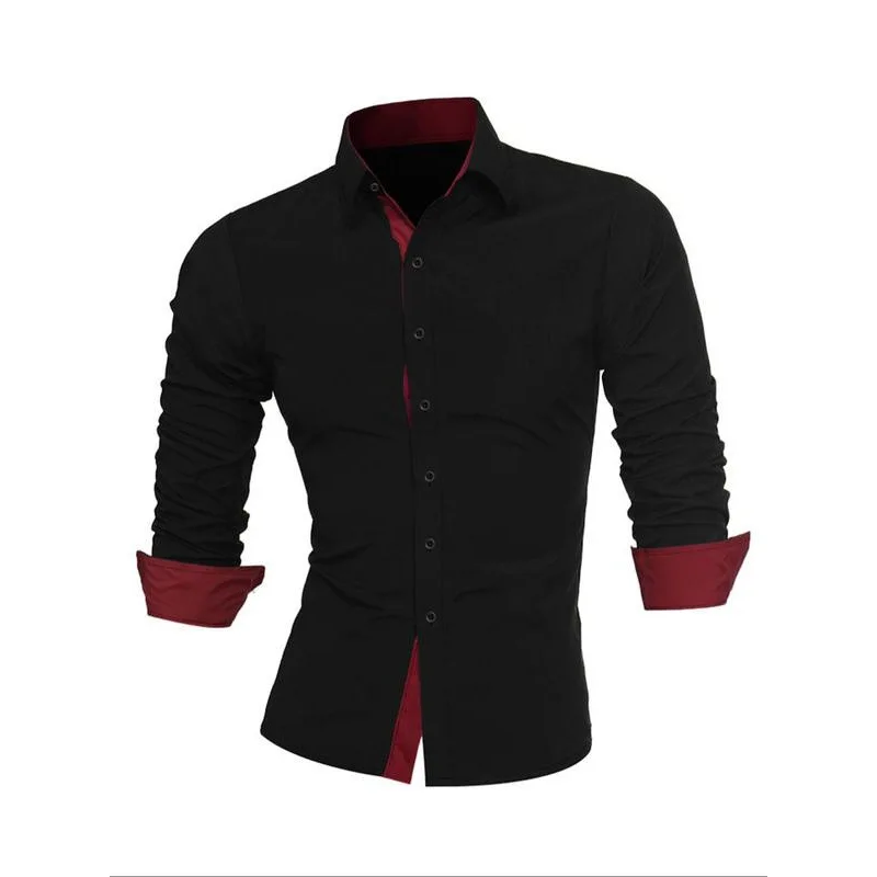 

Colorblock Shirt Collision Color Silk Shirt Men's Fashion Spring Season Non-deformable Other Style Other Fabric Compos...