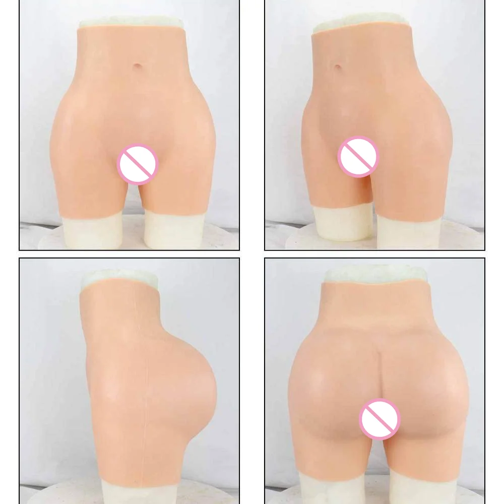 Upgrade Silicone Pants Realistic Vagina Shemale Buttock Butt Shaper Shorts Padded Push Up Hip Enhance Underwear for Cosplay