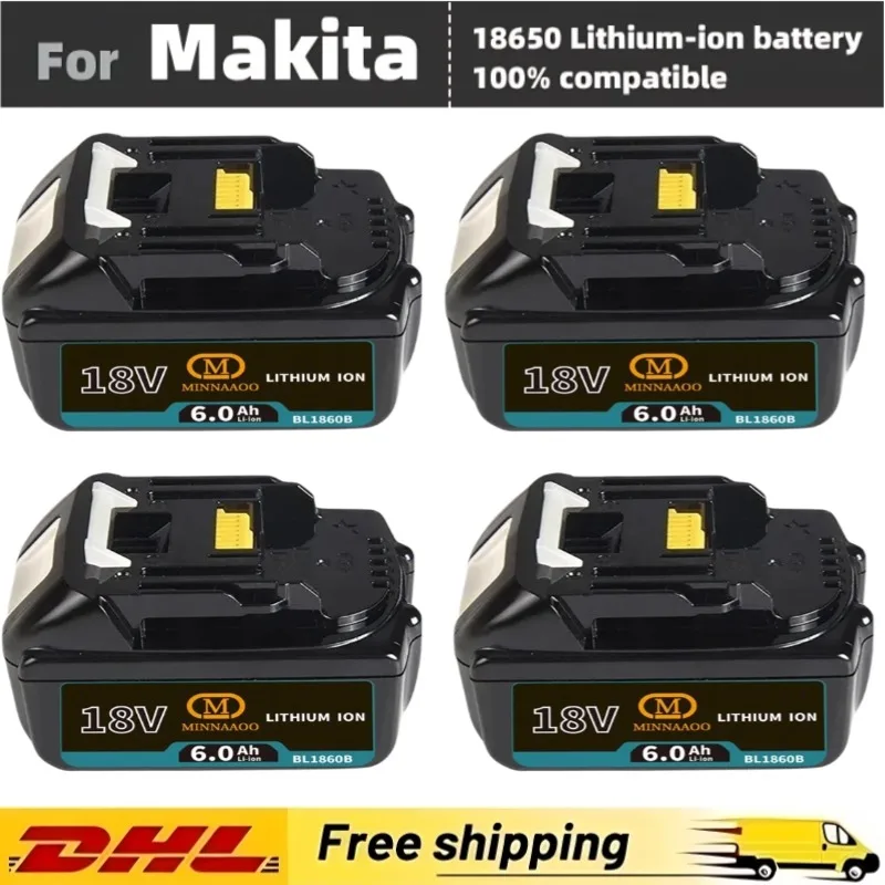 

Genuine for Makita Battery, 6Ah for Makita 18V Tools Batteryfor Makita Drill DGA404 DDF487 DTW700 DTD173 HR410D DJV182 LXT400