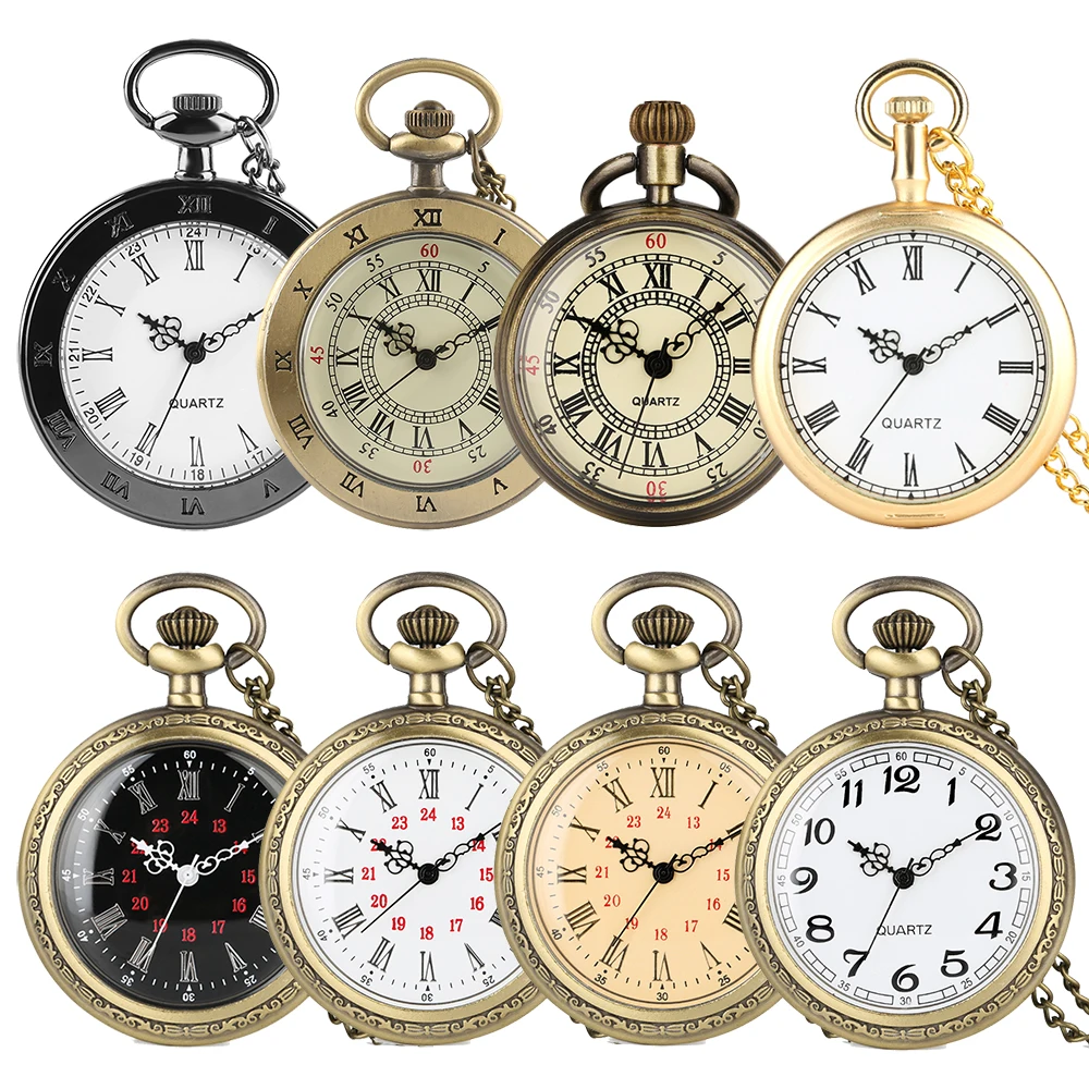 Элегантные кварцевые карманные часы