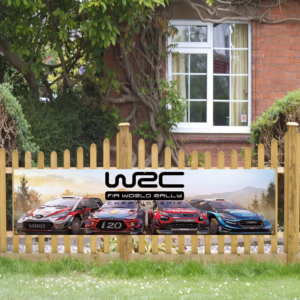 ZXBanner 60*240  World Rally Championship WRC BANNER Tapestry Polyester Printed Flag Garage or Outdoor For Decoration