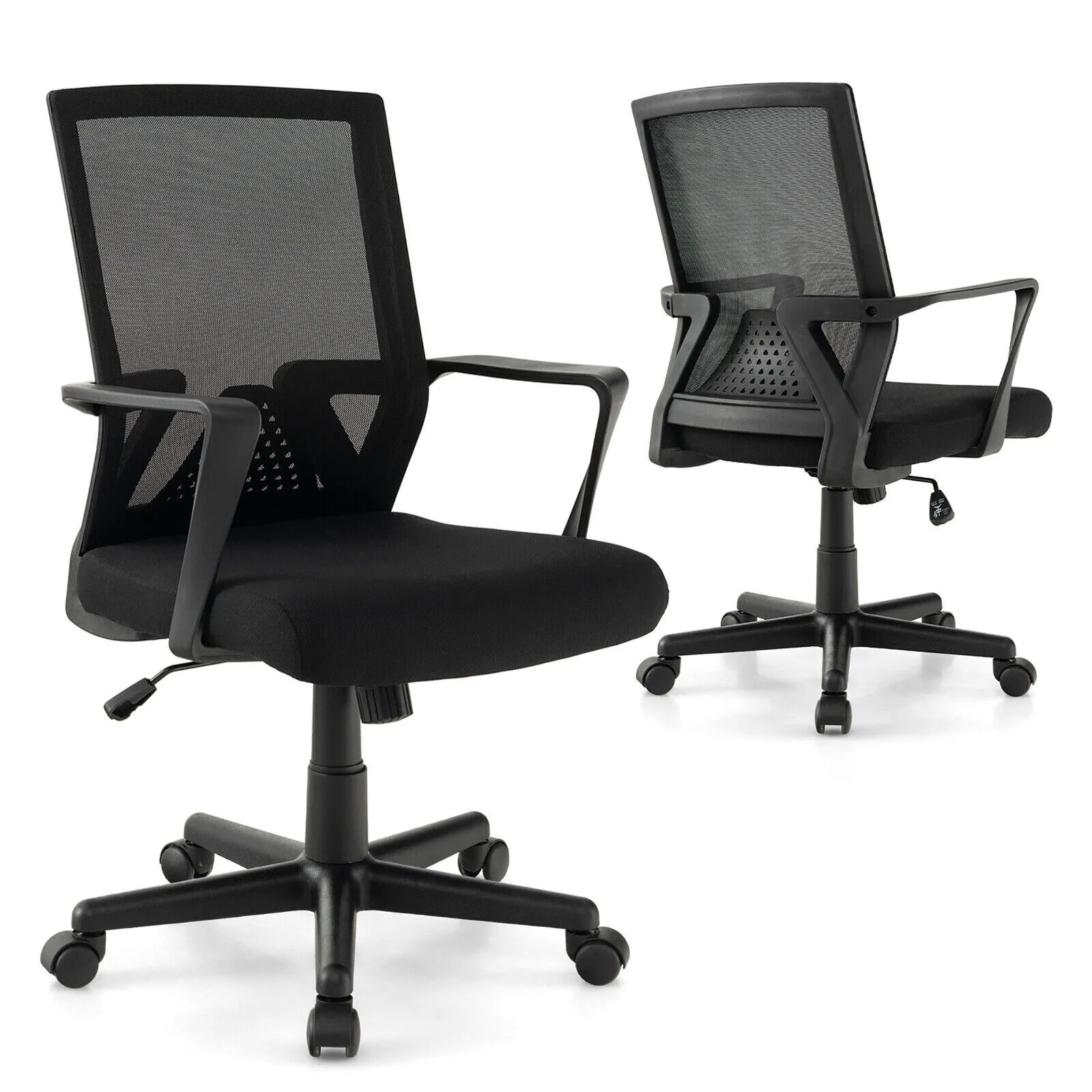 

US Ergonomic Office Chair Mesh Computer Desk Chair w/ Armrests Lumbar Support