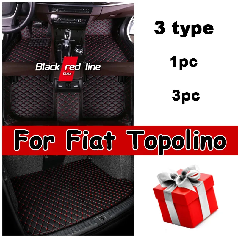 Car Floor Mats For Fiat Topolino 500 2012 2011 Auto Interiors Accessories Styling Custom Foot Rugs Products Replacement Parts