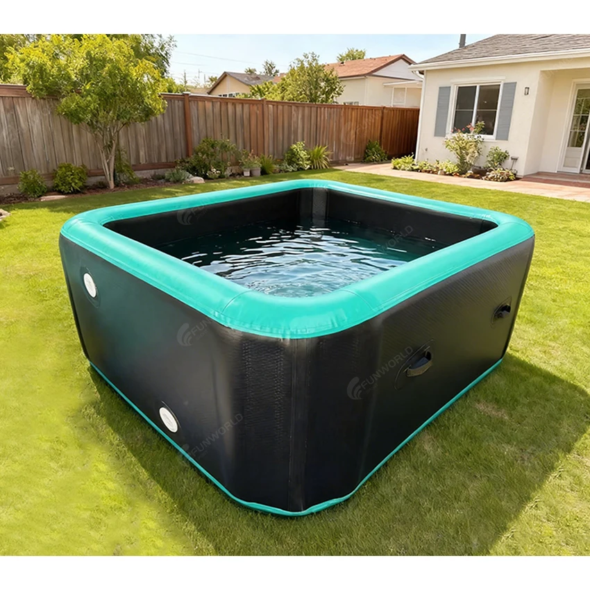 Dwf Drop Stitch Pvc Large Deep Inflatable Swimming Pool Custom Portable Outdoor Backyard Pool For Adults Kids Piscina Inflable