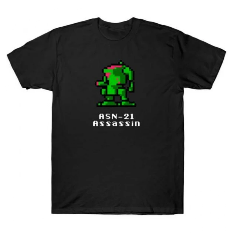 

8bit Assassin Mechwarrior MWO Mech Combat RPG Gift t shirt Tech Robot Fighter Battletech Graphic clothes All size tops