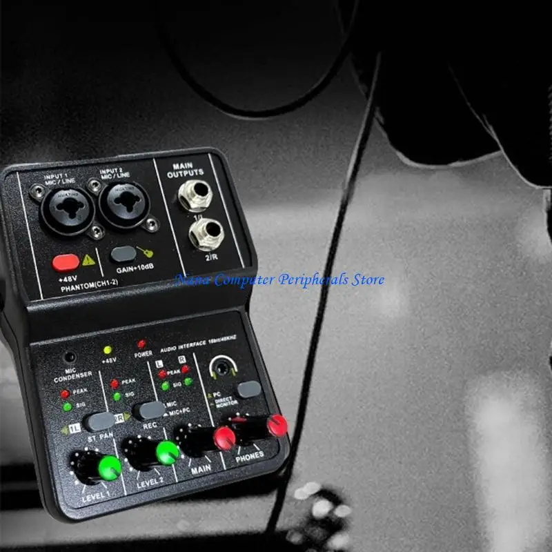 F68C Portable USB Sound Mixers For Studio Recording Online Streaming And Music Editing With Clear Sound