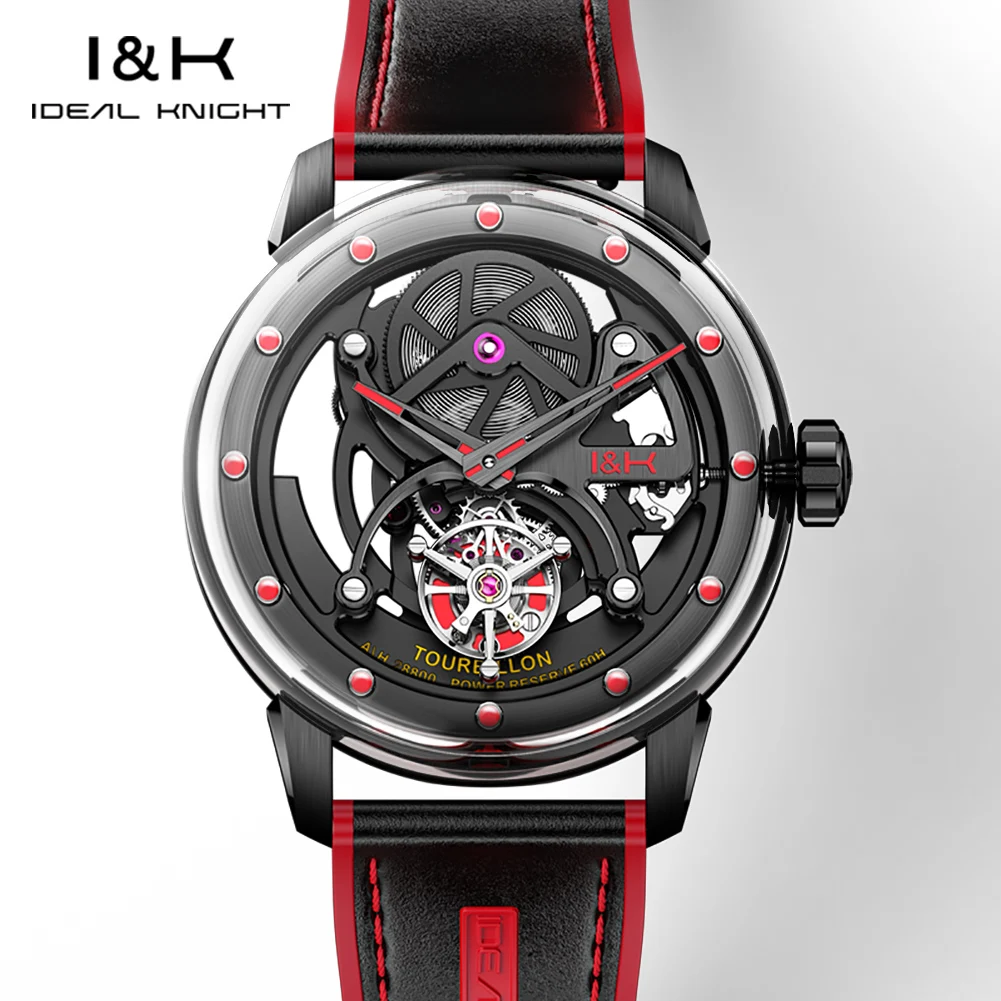 Ideal Knight 6803 Mens Watch Top Tourbillon Movement Automatic Mechanical Men's Watches